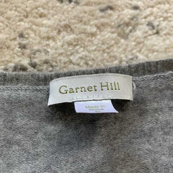 100% Cashmere Grey Sweater Garnet Hill - Picture 2 of 7